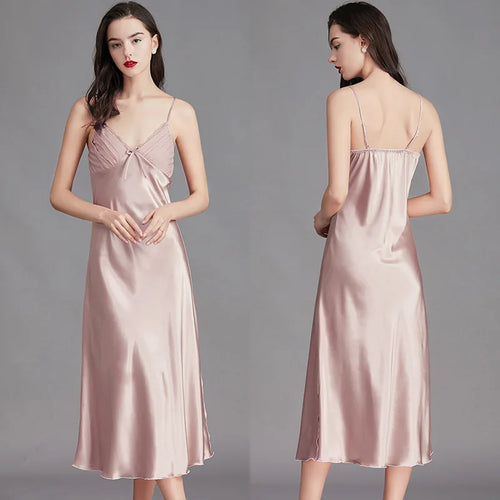 Sleeveless Silk Night Gown