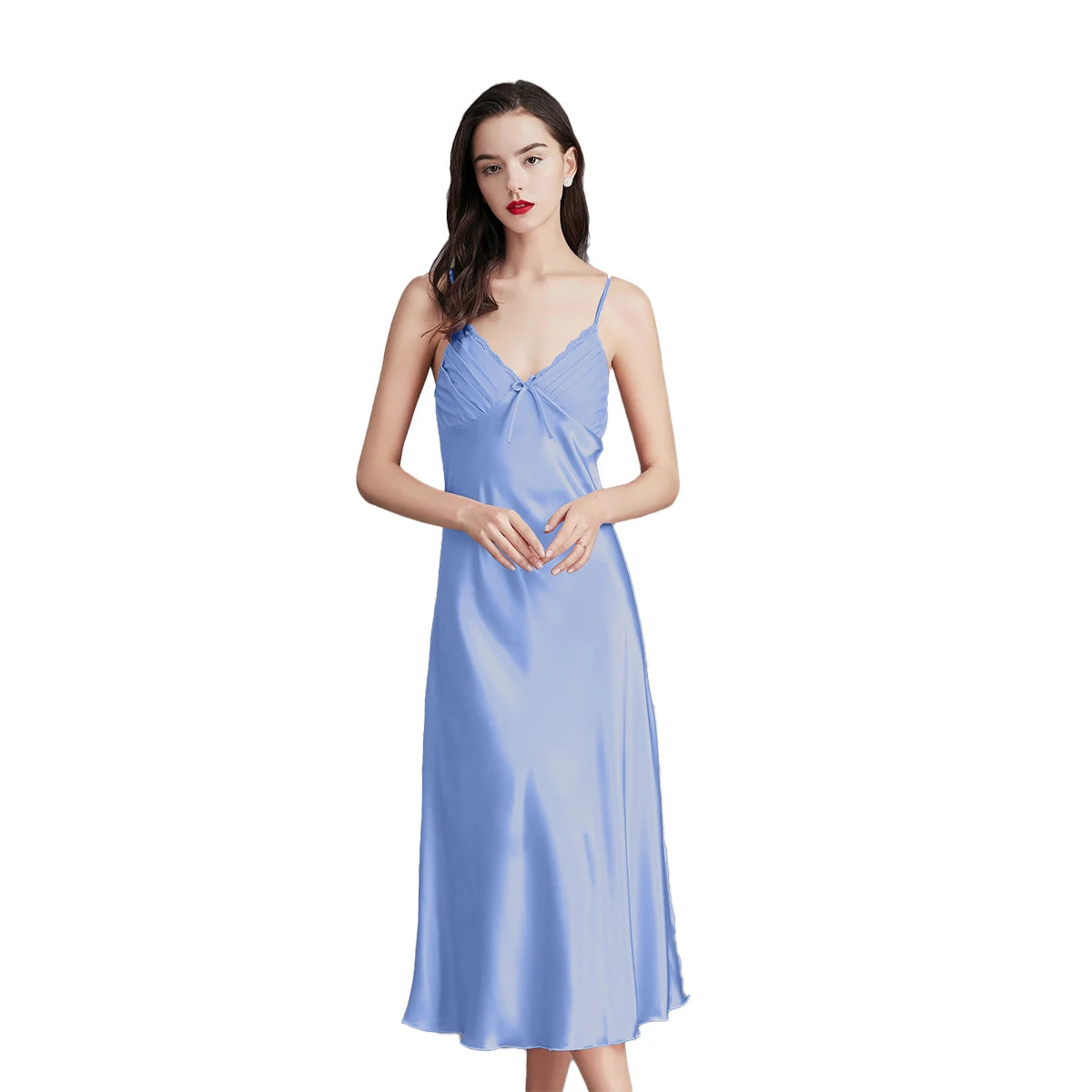 Sleeveless Silk Night Gown